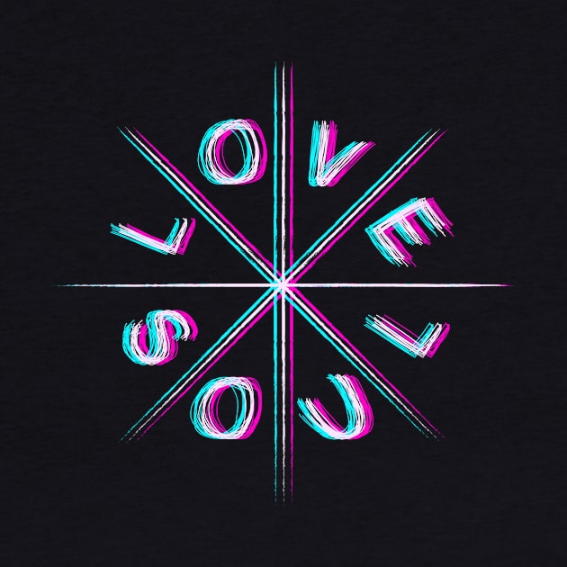 Love and soul in harmony Anaglyph by BestsellerTeeShirts